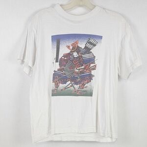 Soft White Graphic Samurai Short-Sleeve Tee Size Men's M